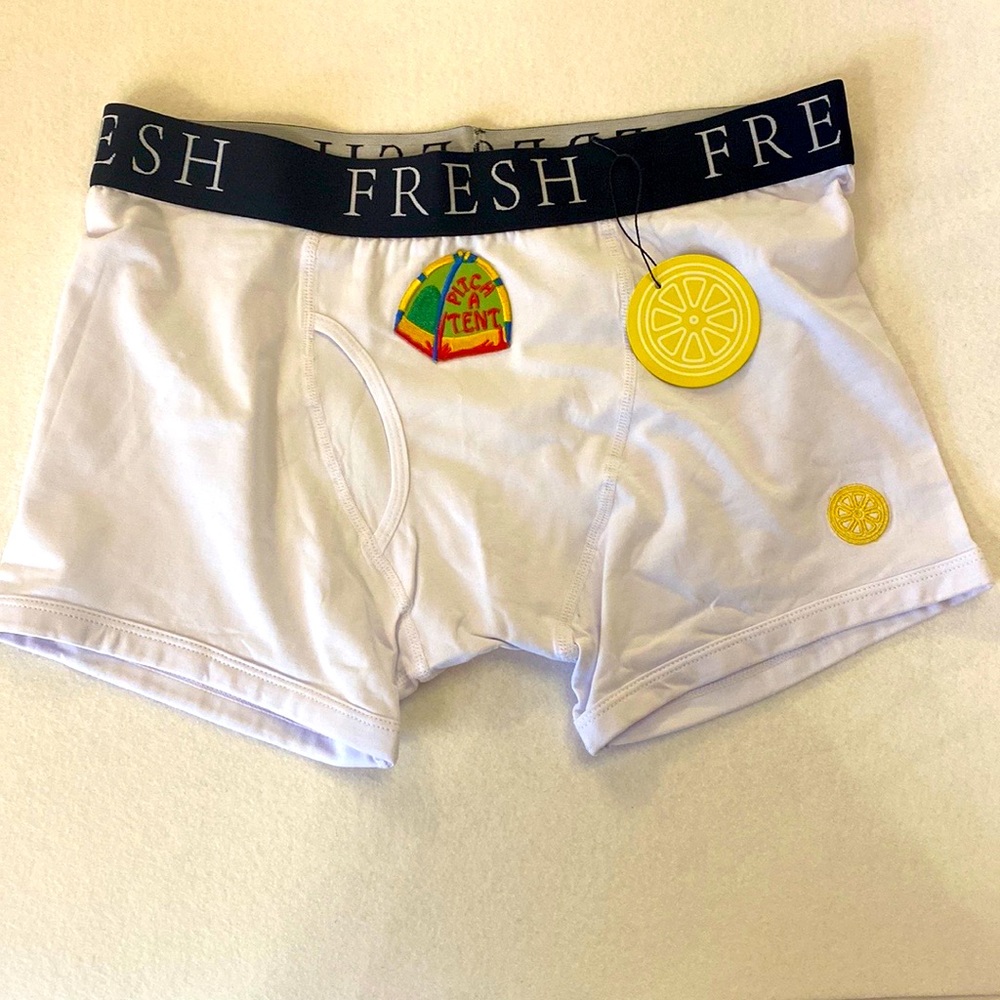 Pitch a tent! He will be a happy camper. White Boxer Briefs Fresh M
